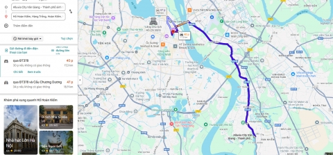 Alluvia City cách Hà Nội bao xa? Test thử thời gian di chuyển thực tế