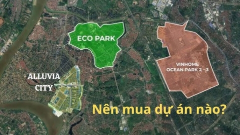 So sánh Alluvia City – Ecopark – Vinhomes Ocean Park: Dự án nào đáng giá nhất ở phía Đông Hà Nội?